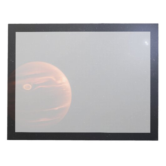 Illustratie van Exoplanet VHS 1256 B en zijn sterr Notitieblok (Voorkant)