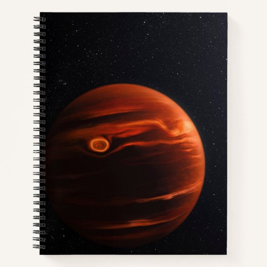Illustratie van Exoplanet VHS 1256 B en zijn sterr Notitieboek (Voorkant)