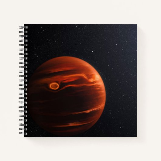 Illustratie van Exoplanet VHS 1256 B en zijn sterr Notitieboek (Voorkant)