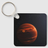 Illustratie van Exoplanet VHS 1256 B en zijn sterr Sleutelhanger (Voorkant)