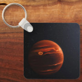 Illustratie van Exoplanet VHS 1256 B en zijn sterr Sleutelhanger (Voorkant)