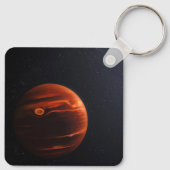 Illustratie van Exoplanet VHS 1256 B en zijn sterr Sleutelhanger (Achterkant)