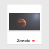 Illustratie van Exoplanet VHS 1256 B en zijn sterr Sticker (Vel)
