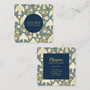 Illustratie van Falcons en Rozen Chic Elegant Kortingskaartje