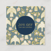 Illustratie van Falcons en Rozen Chic Elegant Kortingskaartje (Voorkant)