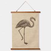  illustratie van Flamingo op schoot Hangend Wandkleed (Voorkant)