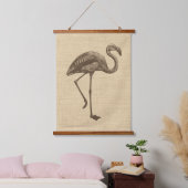 illustratie van Flamingo op schoot Hangend Wandkleed (Slaapkamer)
