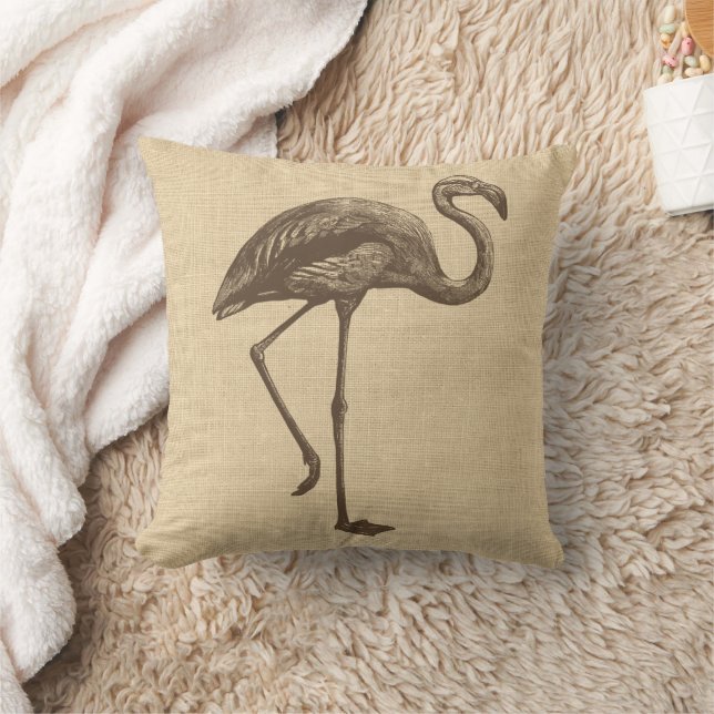  illustratie van Flamingo op schoot Kussen (Deken)