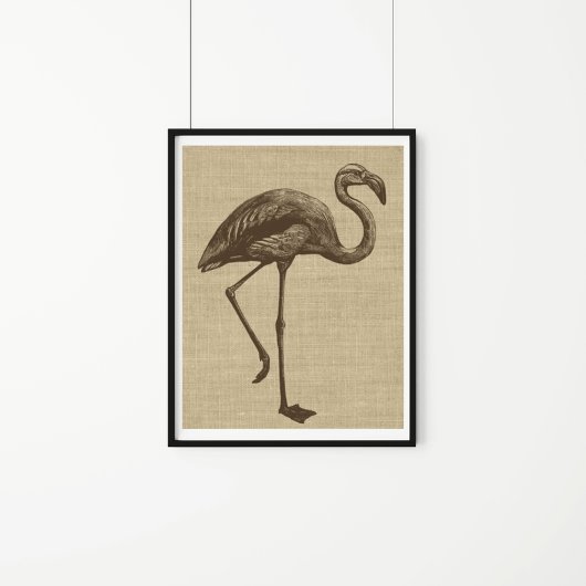  illustratie van Flamingo op schoot Poster