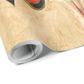 Illustratie van Flapper Butterfly-vliegende vrouw Cadeaupapier (Rol Hoek)