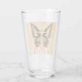 Illustratie van Flapper Butterfly-vliegende vrouw Glas (Achterkant)