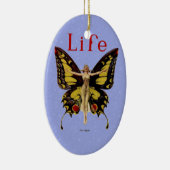 Illustratie van Flapper Butterfly-vliegende vrouw Keramisch Ornament (Rechts)