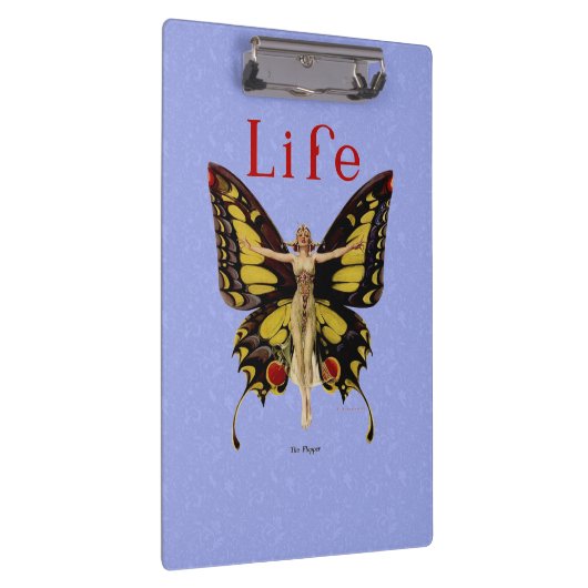 Illustratie van Flapper Butterfly-vliegende vrouw Klembord (Rechts)