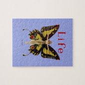 Illustratie van Flapper Butterfly-vliegende vrouw Legpuzzel (Horizontaal)