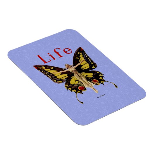 Illustratie van Flapper Butterfly-vliegende vrouw Magneet (Rechterzijde)