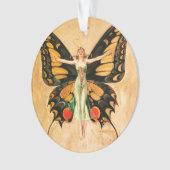 Illustratie van Flapper Butterfly-vliegende vrouw Ornament (voorkant)