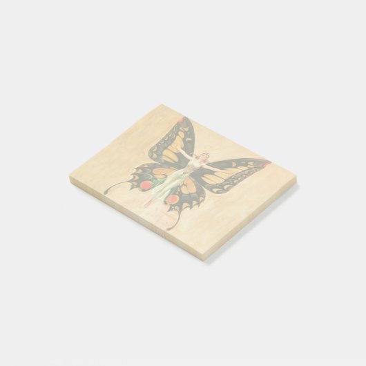 Illustratie van Flapper Butterfly-vliegende vrouw Post-it® Notes (Schuin)