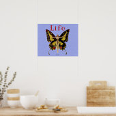 Illustratie van Flapper Butterfly-vliegende vrouw Poster (Keuken)