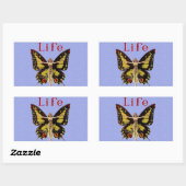 Illustratie van Flapper Butterfly-vliegende vrouw Rechthoekige Sticker (Vel)