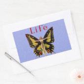 Illustratie van Flapper Butterfly-vliegende vrouw Rechthoekige Sticker (Envelop)