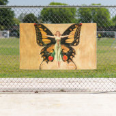 Illustratie van Flapper Butterfly-vliegende vrouw Spandoek (Insitu)