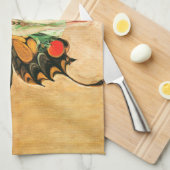 Illustratie van Flapper Butterfly-vliegende vrouw Theedoek (Quarter Fold)