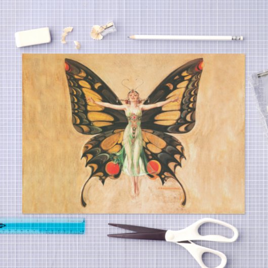 Illustratie van Flapper Butterfly-vliegende vrouw Tissuepapier (Craft)