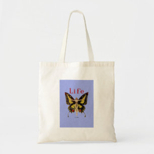 Illustratie van Flapper Butterfly-vliegende vrouw Tote Bag