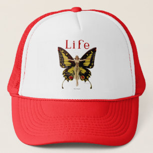 Illustratie van Flapper Butterfly-vliegende vrouw Trucker Pet