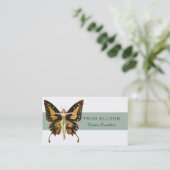 Illustratie van Flapper Butterfly-vliegende vrouw Visitekaartje (Staand voorkant)