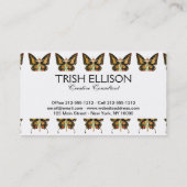 Illustratie van Flapper Butterfly-vliegende vrouw Visitekaartje (Achterkant)