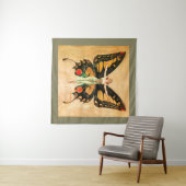 Illustratie van Flapper Butterfly-vliegende vrouw Wandkleed (In Situ (horizontaal))