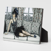 Illustratie van Flappermode uit de Roaring Twentie Fotoplaat (Zijkant)