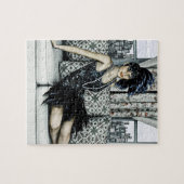 Illustratie van Flappermode uit de Roaring Twentie Legpuzzel (Horizontaal)
