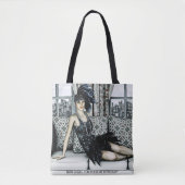 Illustratie van Flappermode uit de Roaring Twentie Tote Bag (Voorkant)