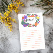 Illustratie van fruit- en Veggies Grocery Shopping Post-it® Notes