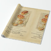  illustratie van fruitcake cadeaupapier (Uitgerold)