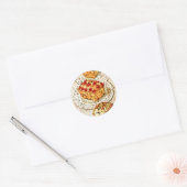  illustratie van fruitcake ronde sticker (Envelop)