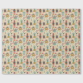Illustratie van Fun Retro-robots Patroon (crème) Cadeaupapier (Vlak)