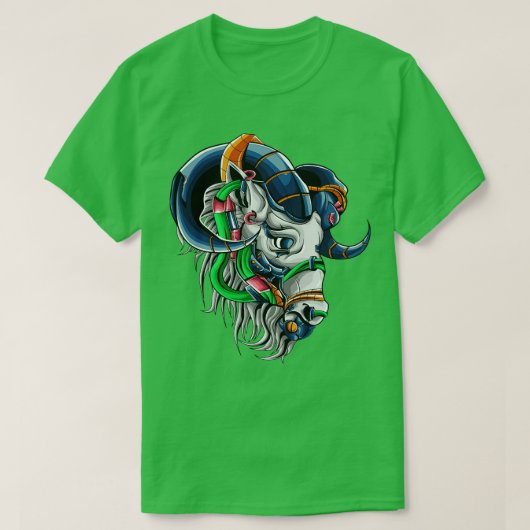 Illustratie van geitenmecha t-shirt (Design voorkant)