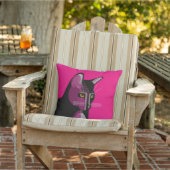 Illustratie van geometrische kat buitenkussen (Stoel)