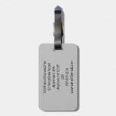 Illustratie van gepersonaliseerde versterker voor  bagagelabel (Achterkant verticaal)