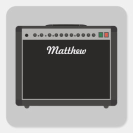 Illustratie van gepersonaliseerde versterker voor vierkante sticker