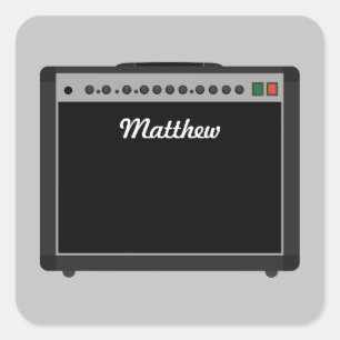 Illustratie van gepersonaliseerde versterker voor  vierkante sticker