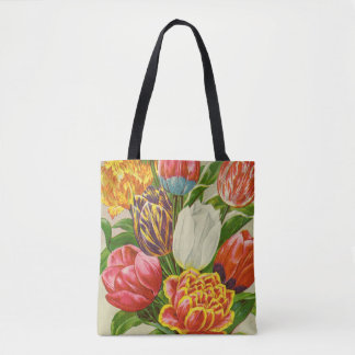  illustratie van "Giant Rainbow Tulips" op Tote Bag