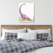 Illustratie van Giraffatitan dinosaur Canvas Afdruk (Insitu (Slaapkamer))