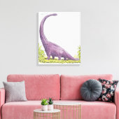 Illustratie van Giraffatitan dinosaur Canvas Afdruk (Insitu (Woonkamer))