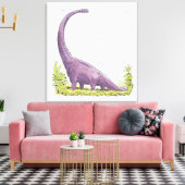 Illustratie van Giraffatitan dinosaur Canvas Afdruk (Insitu (Woonkamer))
