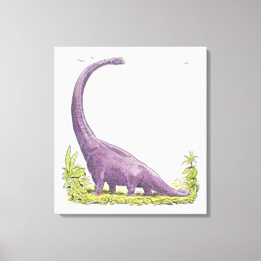 Illustratie van Giraffatitan dinosaur Canvas Afdruk (Voorkant)
