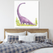 Illustratie van Giraffatitan dinosaur Canvas Afdruk (Insitu (Slaapkamer))